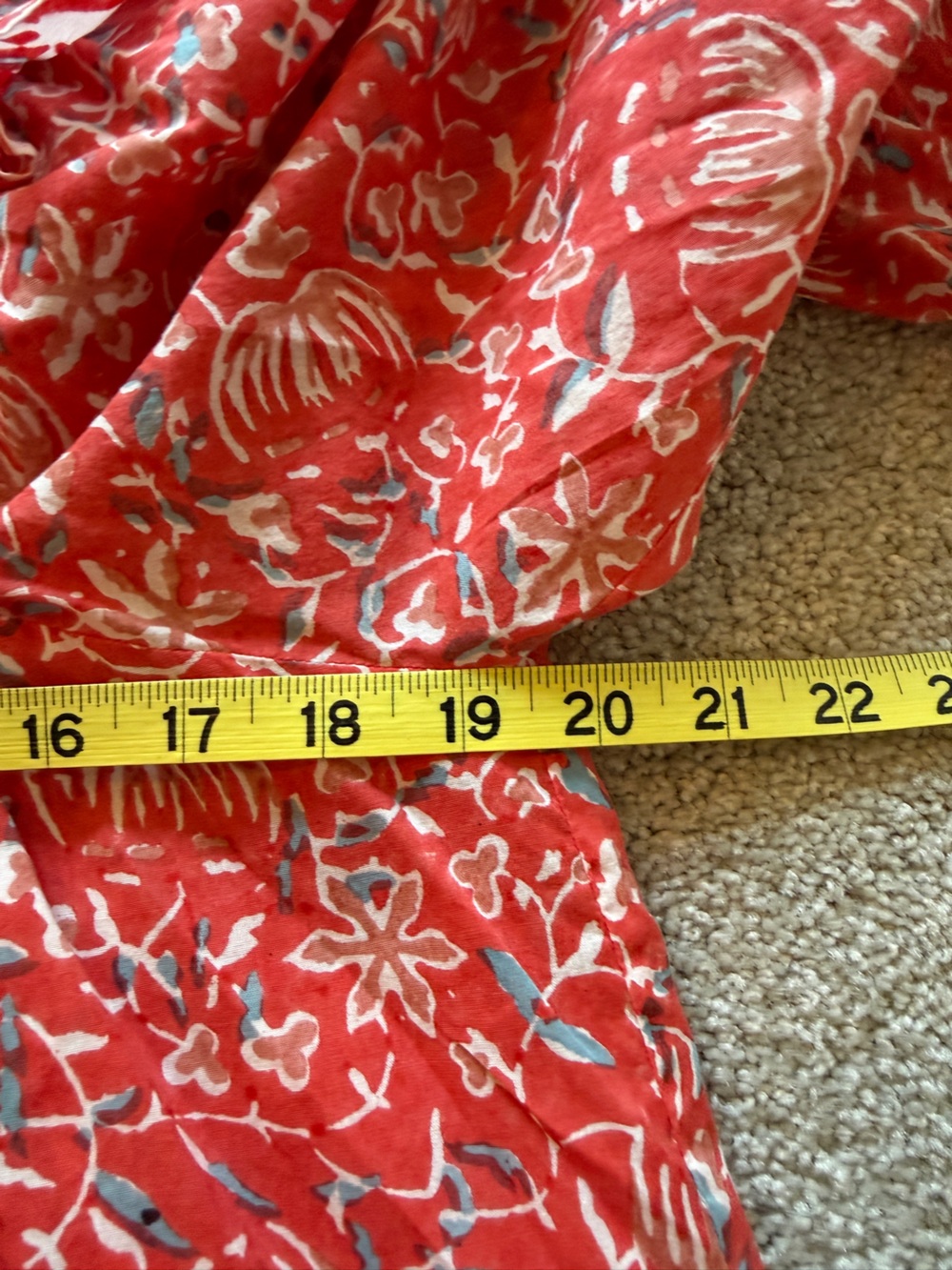 Cleobella Red Floral Ruffled Square-Yoke Blouse - Picture 7 of 7